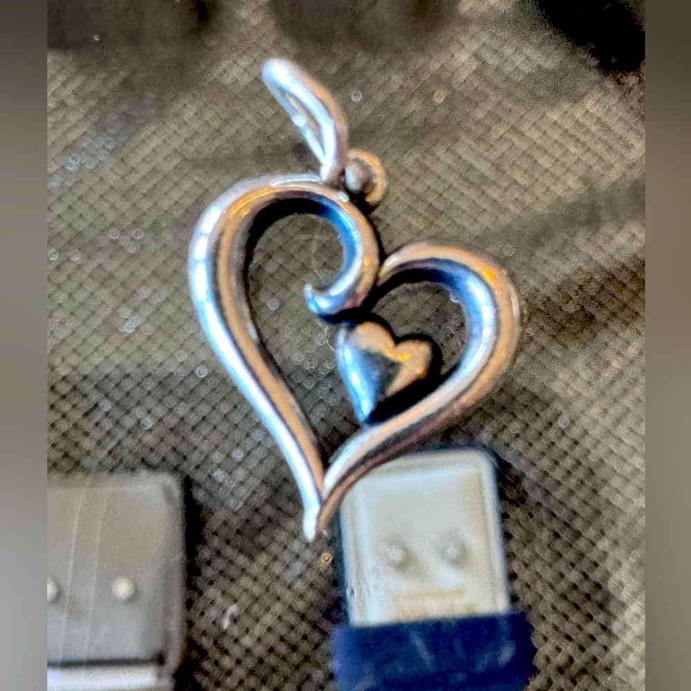 James Avery heart in a heart ❤️ charm
